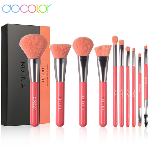 Docolor 10-Piece Makeup Brush Set