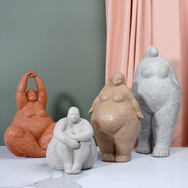 Fat Lady Figurines Nordic Creative Woman