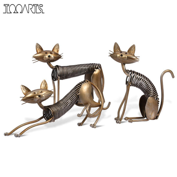 Metal Figurine Iron Art Decoration - Cat Shape