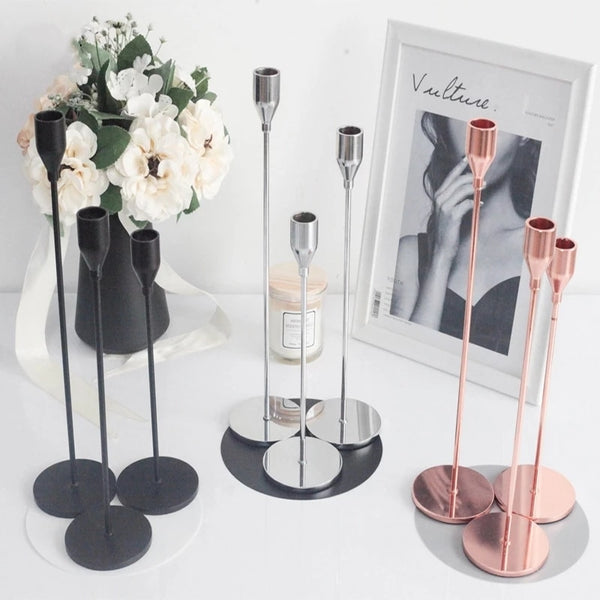 3-piece Metal Candle Holders